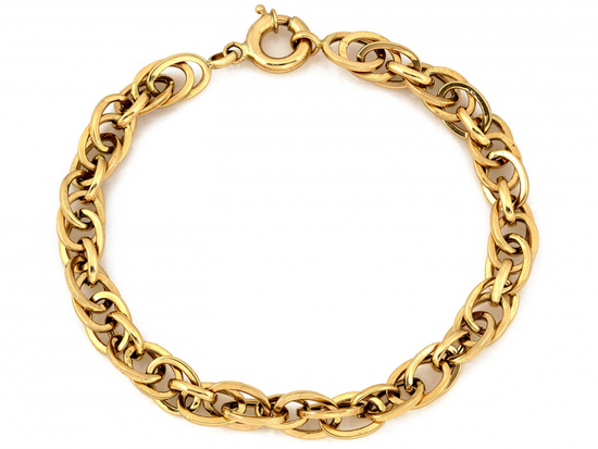 Gruba złota bransoleta modna duże ogniwa