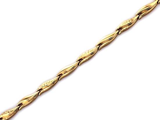 Bransoletka złota elementowa błyszcząca