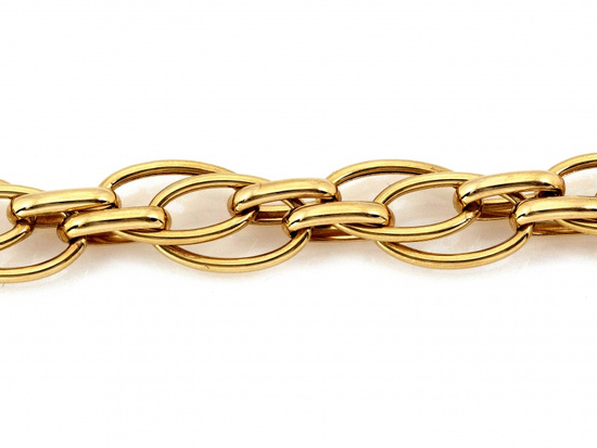 Bransoletka złota efektowna przeplatana