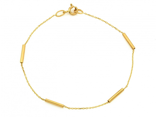 Delikatna złota bransoletka damska