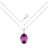 Naszyjnik srebrny 925 Swarovski - elipsa 