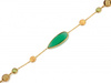 Bransoletka złota z zielonym agatem