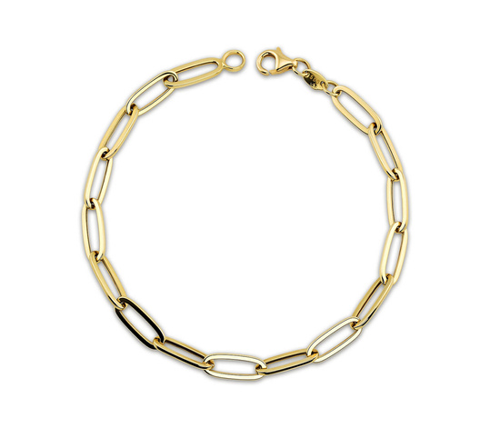 Złota bransoletka 585 nowoczesny ankier 