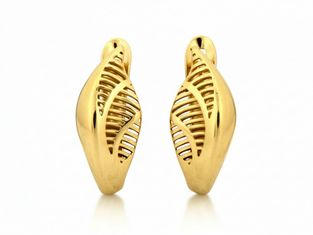 Kolczyki złote angielskie do każdej stylizacji bez kamieni angielskie zapięcie