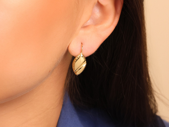 Kolczyki złote angielskie angielskie zapięcie