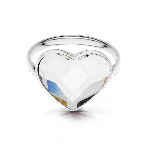 Srebrny pierścionek 925 z kryształem Swarovski - serce
