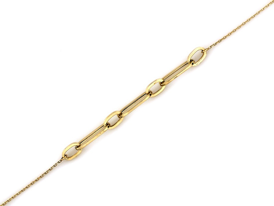 Złota bransoletka łańcuszkowa