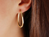 Złote kolczyki owalne angielskie