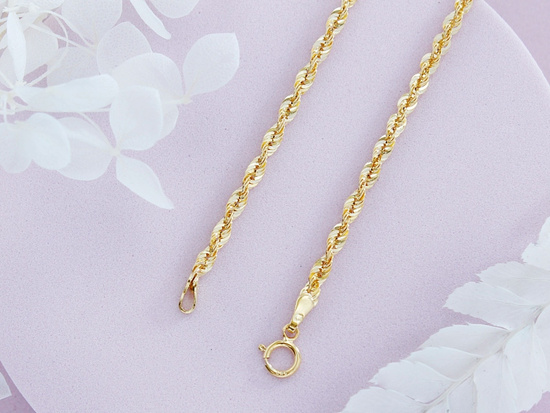 Złota bransoletka łańcuszkowa korda 4,5mm