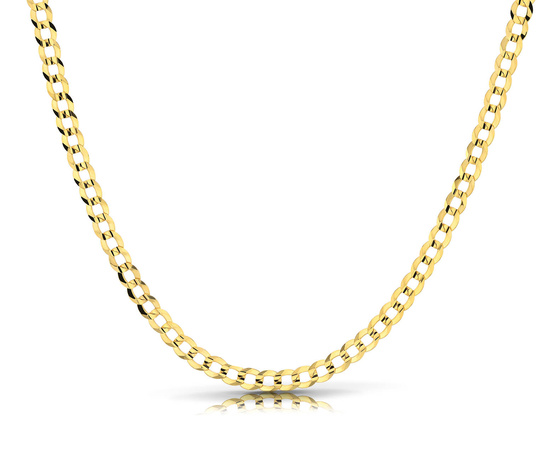 Złoty łańcuszek 375 pancerka - 50 cm