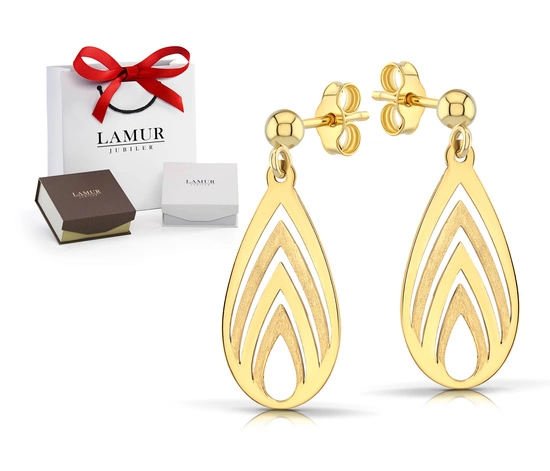 Złote kolczyki 585 - wiszące