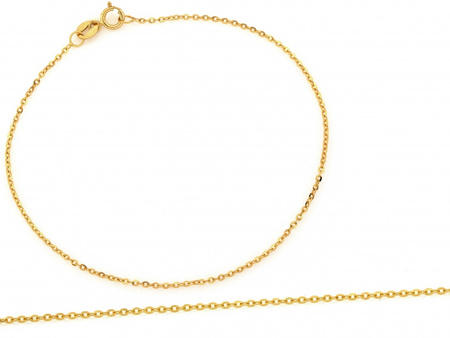 Delikatna złota bransoletka łańcuszkowa ankier 1.6mm