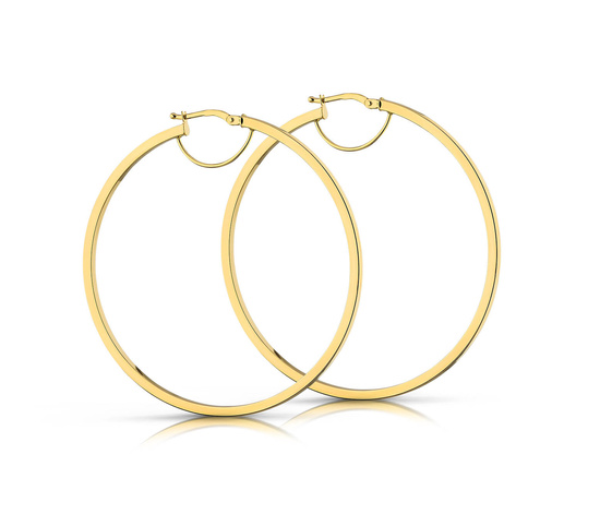 Złote kolczyki koła 585 - 54 mm