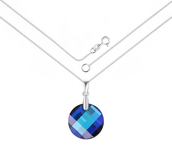 Naszyjnik srebrny 925 Swarovski - koło