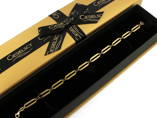 Bransoletka złota modna z dużych ogniw