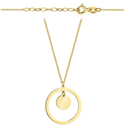 Złoty naszyjnik 585 - koła