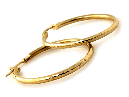 Kolczyki złote 31mm idealne na prezent