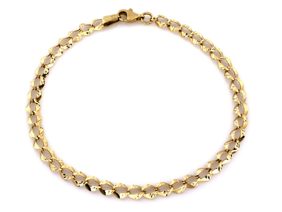 Bransoletka złota delikatna diamentowana pancerka