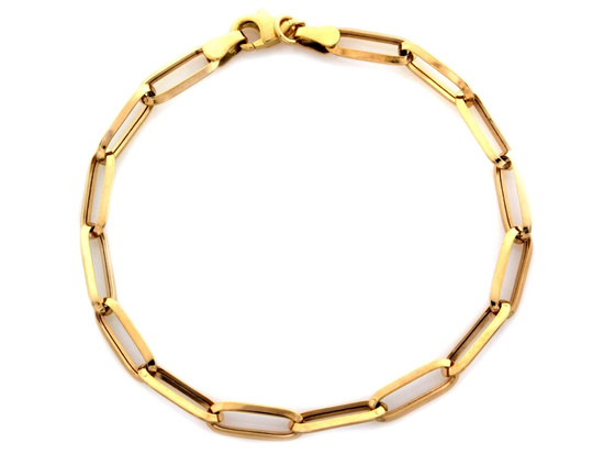 Złota bransoletka z dużych ogniw