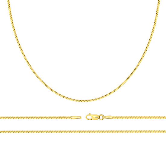 Złoty łańcuszek 585 kostka