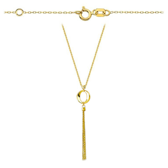 Złoty naszyjnik 585 kółeczko z łańcuszkiem 