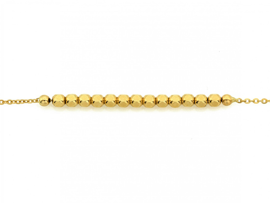 Bransoletka złota delikatna z kulkami