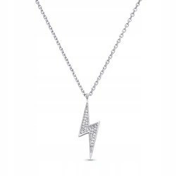 Naszyjnik srebrny 925 z diamentowymi cyrkoniami - fantazyjny