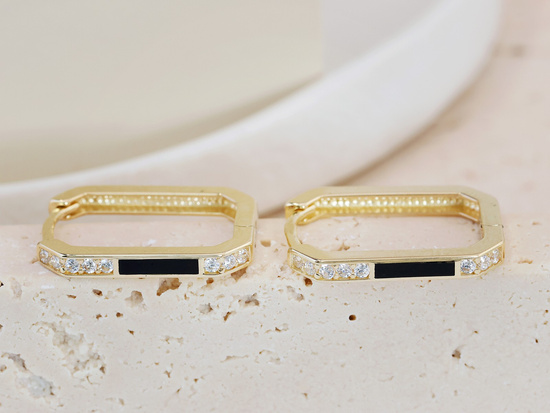 Kolczyki złote geometryczne koła angielskie