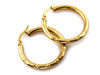 Kolczyki złote koła dmuchane 26mm