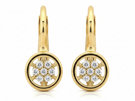 Kolczyki złote angielskie delikatne eleganckie