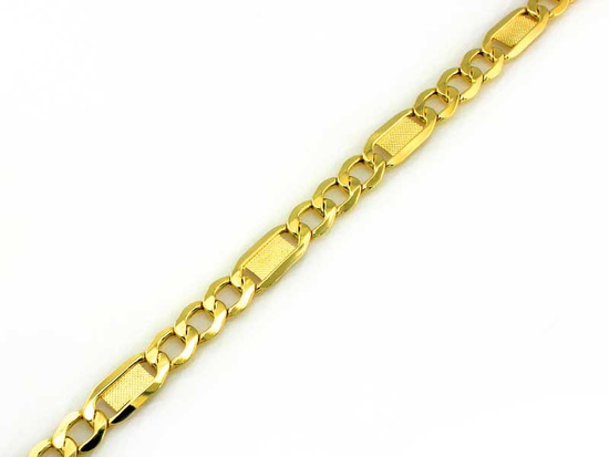 Bransoletka złota łańcuszkowa figaro 4,7mm