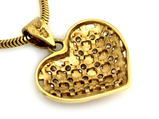 Zawieszka Serce wysadzana cyrkoniami