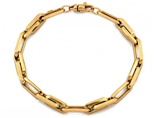 Bransoleta złota z dużych owalnych ogniw