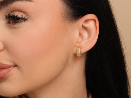 Kolczyki złote angielskie błyszczące