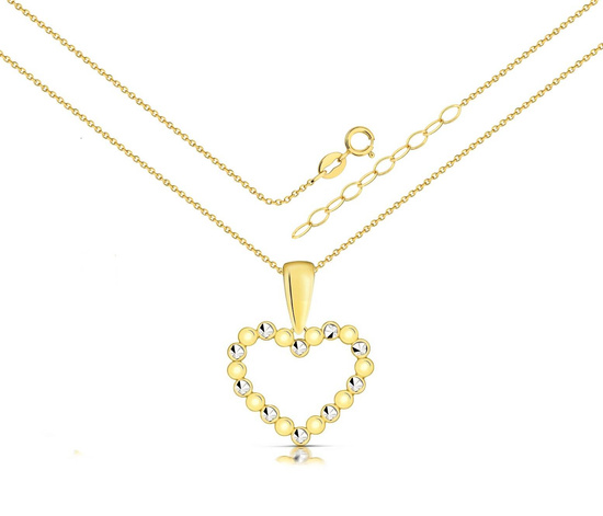 Złoty naszyjnik 375 - serce, serduszko