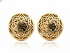 Kolczyki złote okrągłe na sztyfcie ażurowe