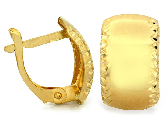 Kolczyki złote angielskie błyszczące