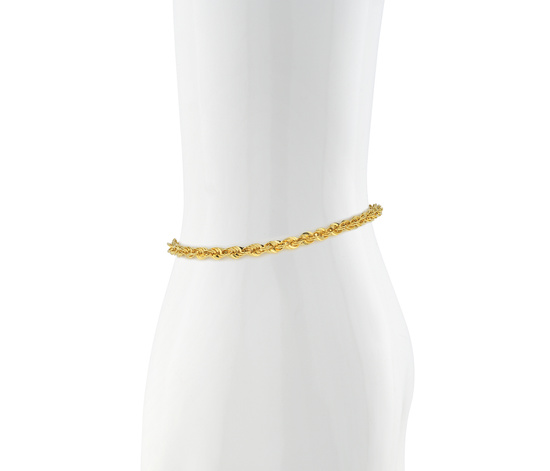 Złota bransoletka 585 kordel korda