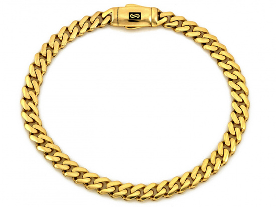 Bardzo gruba złota bransoleta męska pancerka 6.2mm