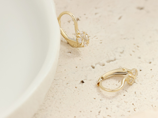Kolczyki złote delikatne dla dziewczynki