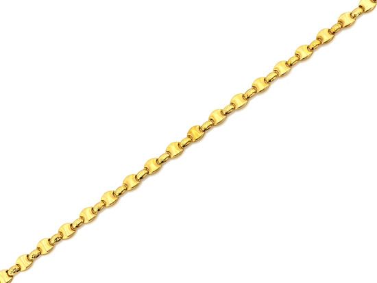 Bransoletka złota błyszcząca elementowa