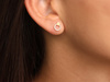 Złote kolczyki z cyrkoniami okrągłe