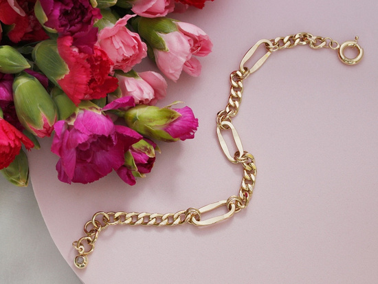 Bransoletka złota elementowa elegancka