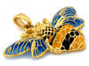 Zawieszka złota duża pszczoła z emalią