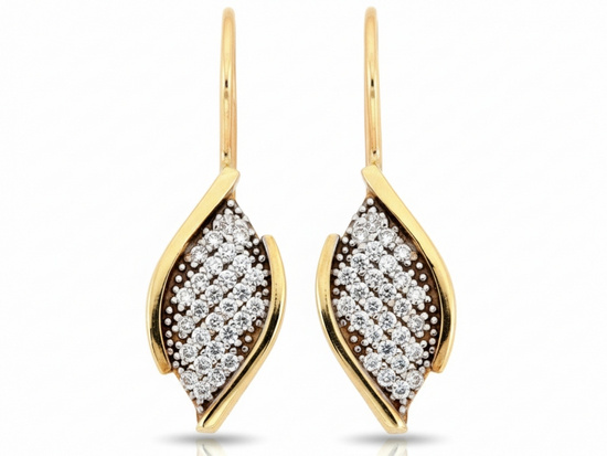 Kolczyki złote idealny prezent dla mamy na biglu z cyrkoniami