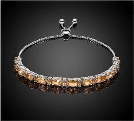 Bransoletka srebrna 925 z 23 naturalnymi południowoamerykańskimi cytrynami