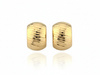 Kolczyki złote frezowane blaszki angielskie zapięcie