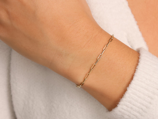 Bransoletka złota modna z dużych ogniw