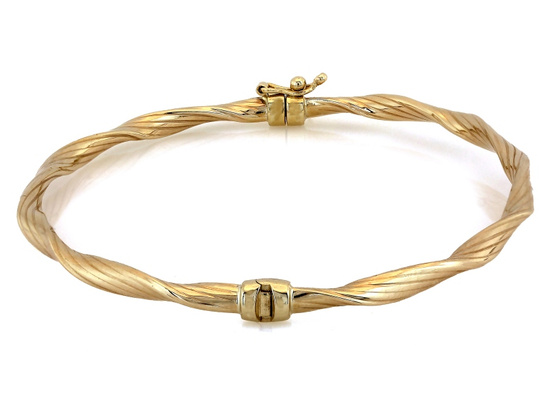 Bransoletka złota sztywna skręcona