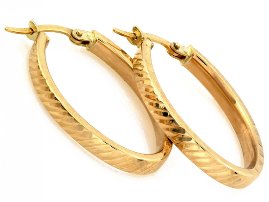 Kolczyki złote owalne koła